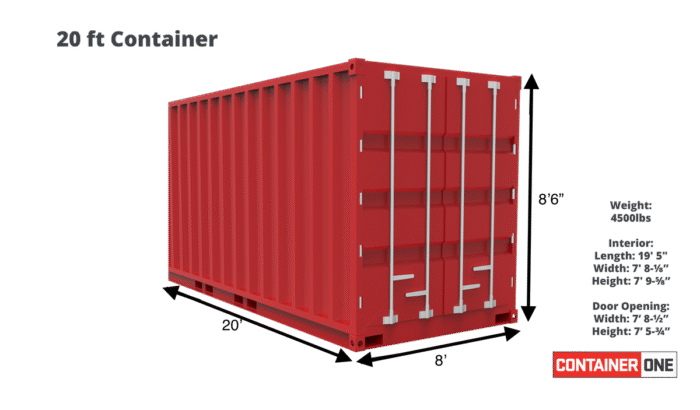 20ft Standard Cargo Worthy Shipping Container (20STCW)