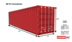 40ft Standard Cargo Worthy Shipping Container (40STCW)