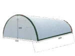 Single Truss Arch Storage Shelter W40'xL80'xH20' 11oz PE
