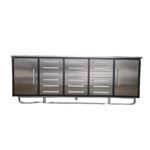 Storage Cabinet with Workbench 10ft (18 Drawers & 2 Cabinets)