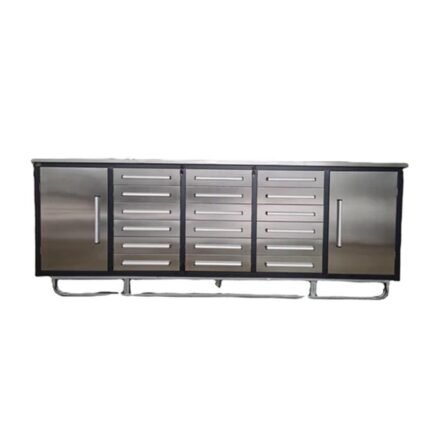 Storage Cabinet with Workbench 10ft (18 Drawers & 2 Cabinets)