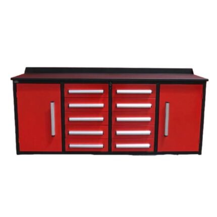 Storage Cabinets 7' Workbench 10 Drawers 2 Cabinets